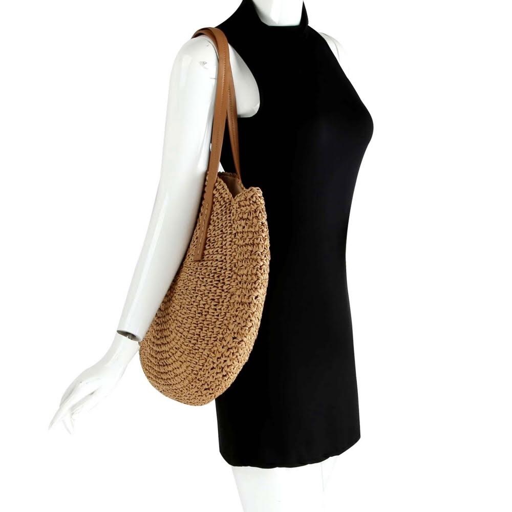 W/L 🌞 1 Left, Boho Rattan Straw Round Tote - Picture 2 of 7